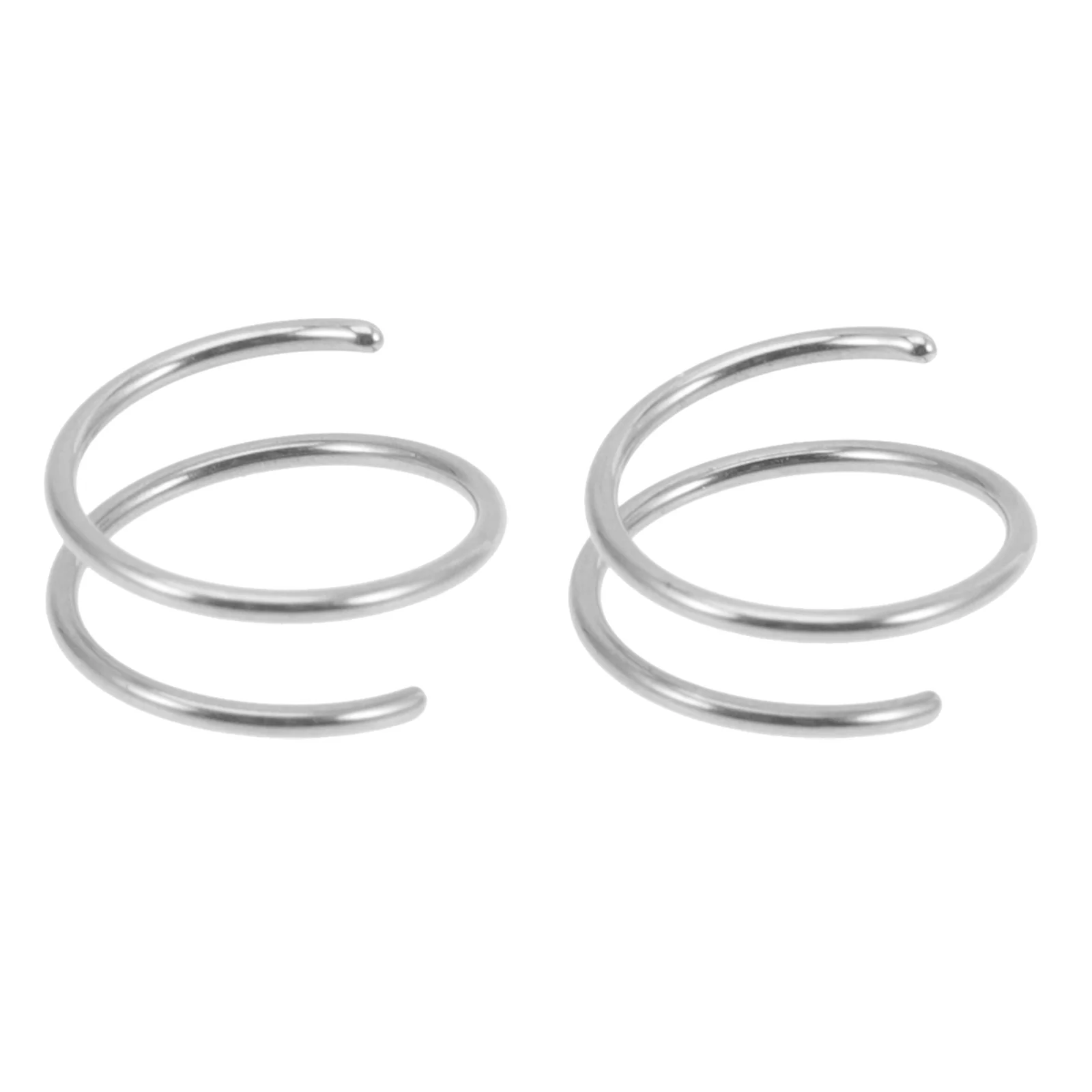 

Nose Ring Rings Hoops Double Jewelry Hoophelixnon Earrings Cartilage Stud Earsseptum Steel Stainlessspiral Nail
