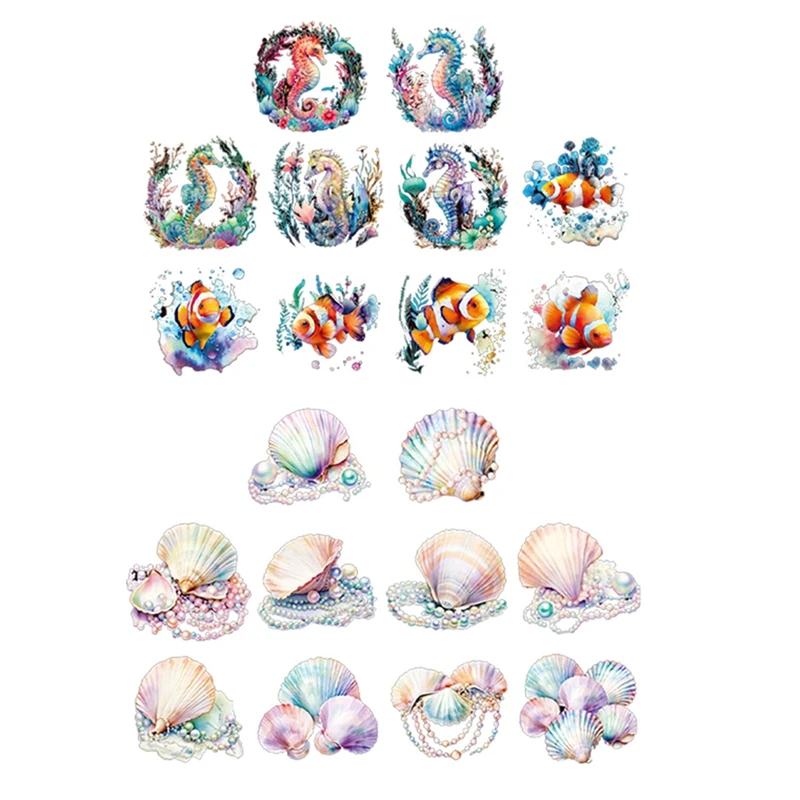 Наклейки с морскими животными справочник для девочек водонепроницаемые золотые