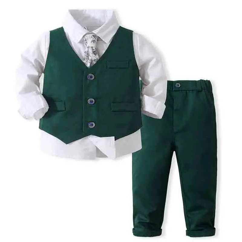 

Boys Formal Suits High Quality Kids Boys Gentleman Clothes Set Spring Autumn Toddler Boys Wedding Birthday Party Dress Suits