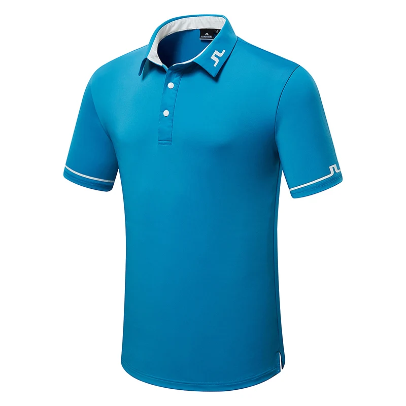 Golf T -Shirt Short -Sleeved Sports Leisure Outdoor Blind JL Men's Jacket High -quality Prevent Ball Polyester Fabric