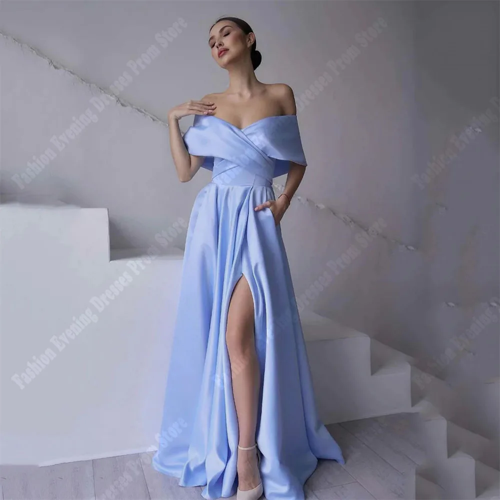 Женское вечернее платье-русалка без рукавов с открытыми плечами