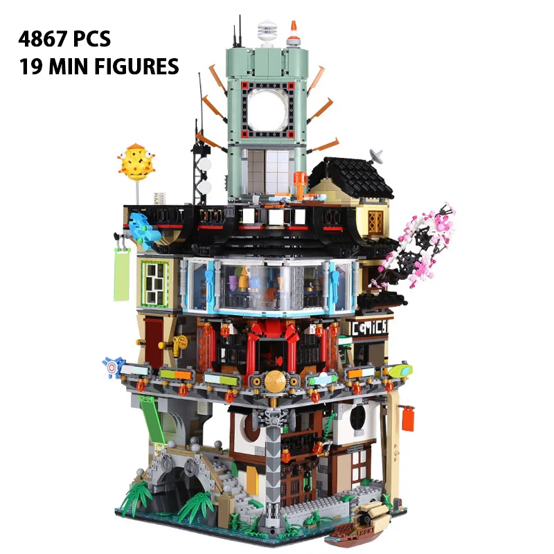 

4867 PCS NINJA City Building Blocks Bricks Educational Kids Christmas Birthday Toy Gifts Compatible 70620 06066 Christmas Gift