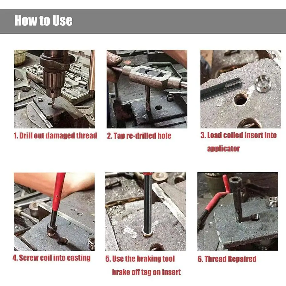

XCAN Thread Repair Tool 25pcs M3/M4/M5/M6/M7/M8/M10/M12/14 for Restoring Damaged Thread Spanner Wrench Twist Drill Bit Hand M7Z6