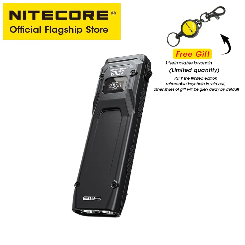 

NITECORE EDC23 ультратонкий тактический фонарь 2500 люмен