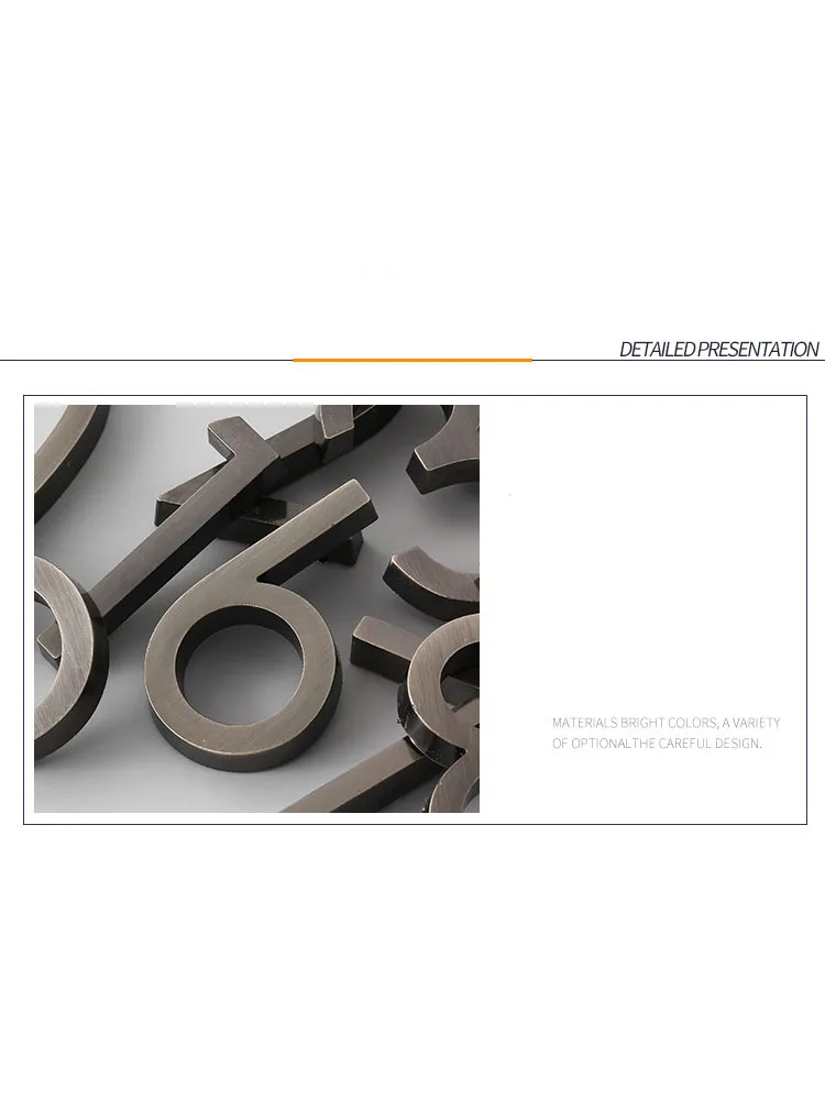 Самоклеящиеся современные дверные цифры 6 см табличка с номером дверной номер