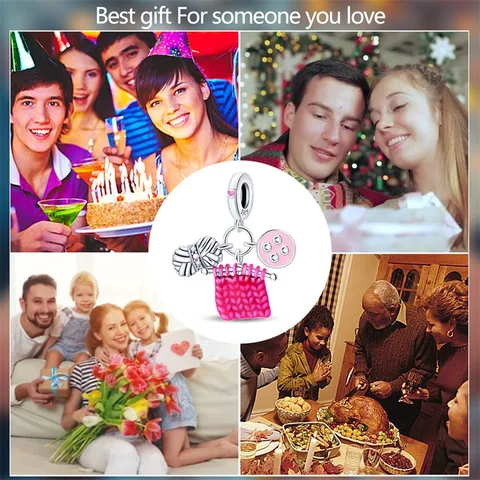 Оригинальный 100% натуральный стерлингового серебра 925 пробы, костюм мастер, кулон, подходит для браслета, сделай сам, подвеска для женщин, ювелирные изделия, модный подарок