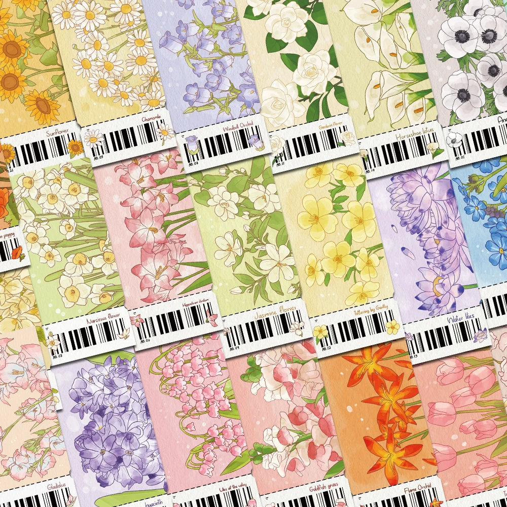 30 шт. ручная роспись страницы для чтения с этикетками книги этикеткой дневники