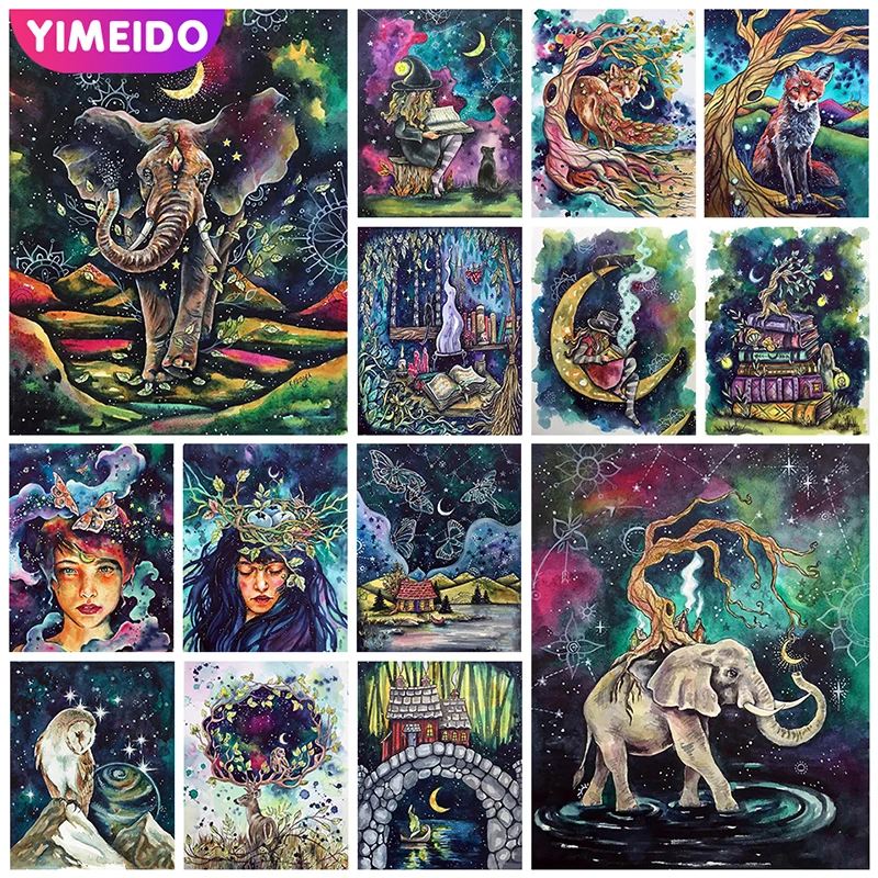 

Алмазная живопись YIMEIDO 5D Diy AB, животное, слон, полная выкладка, квадратная, круглая Алмазная вышивка, мозаика для женщин, набор для домашнего д...