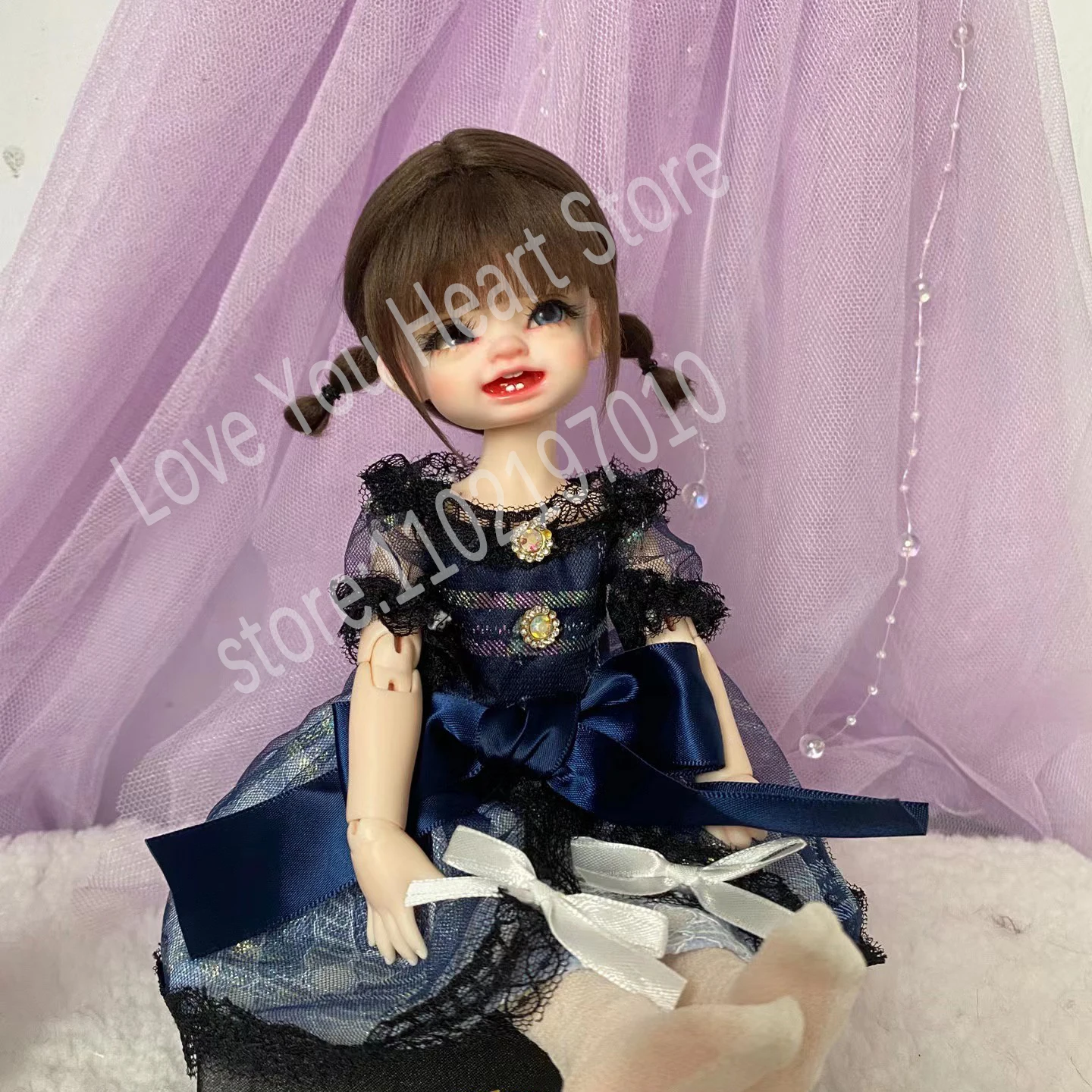 

Парик для куклы OB11, 1/8, 1/6, 1/4, волосы для шарнирной куклы, коричневый, красный, черный, парик разных цветов на выбор