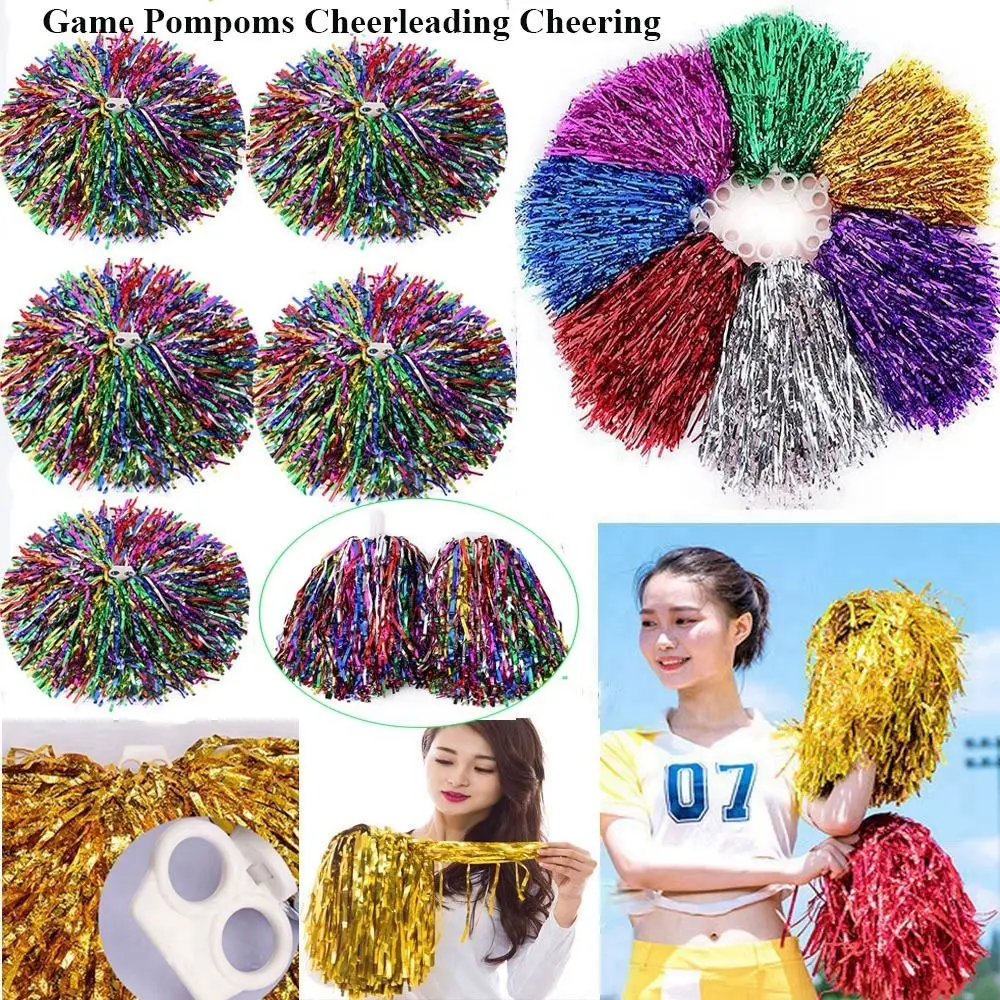 

Dress Costume Fancy Double hole handle Cheerleader pompoms Dance Party Decorator Club Sport Supplies Cheerleading Cheering Ball