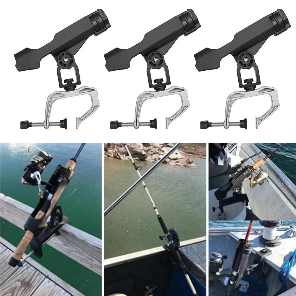 S Adjustable Boat Fishing Rod Holder With Clamp Opening Moun