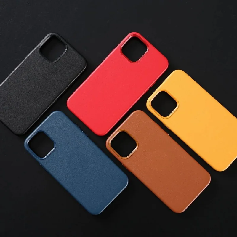 Kup Oryginalne Skórzane Etui Magnetyczne Do Magsaf * Pokrowiec Na IPhone 14 13 Pro Max 12 Mini 14 Plus Bezprzewodowe ładowanie Osłony Chroniące Przed Upadkiem