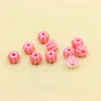 zfsilver lovely fashion resin pumpkin coral pink color loose beads for diy charms elegants necklaces bracelets earrings jewelry