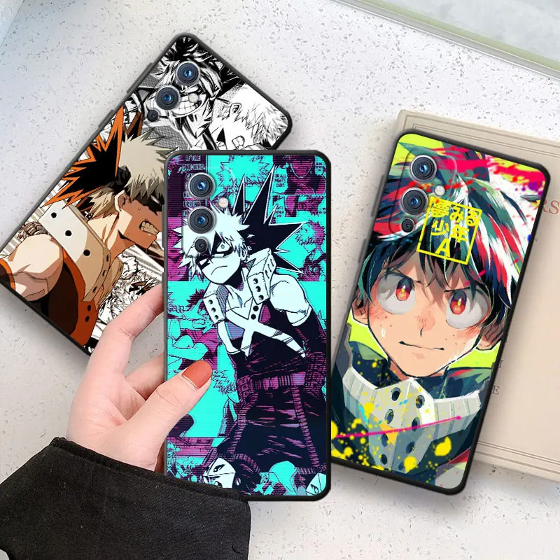 

Anime cartoon My Hero Academia Phone Case For OnePlus 10 9 RT R 8 7 6 T Pro 5G Nord 2 N10 N100 CE CE2 N20 N200 Black Cover