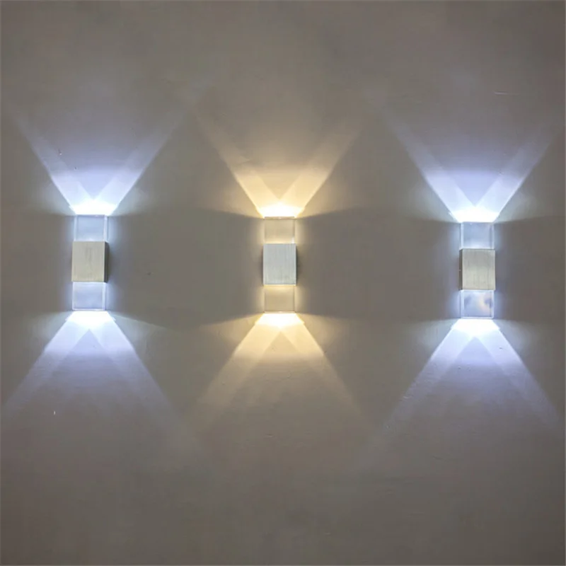 

2W 6W LED Wall Modern Acrylic Mounted Sconce Lights Up Down Indoor Decor Soft Lighting Hotel Aisle Stair Bedroom Lamp100-240v