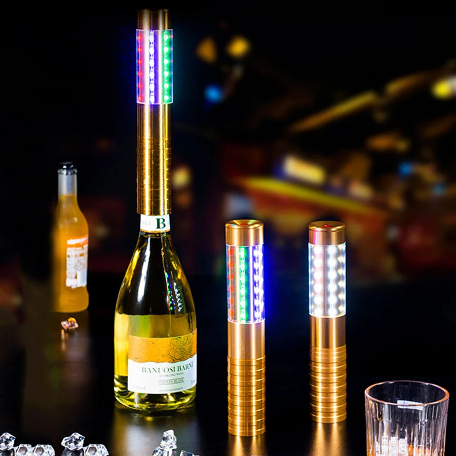 

Rechargeable Champagne Bottle Strobe Baton LED Bar Wine Bottle Topper Light VIP Service Sparkler Light For Party Nightclub Decor