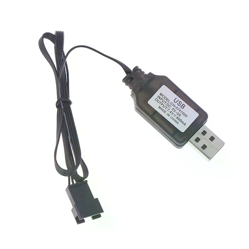 Фото Зарядное устройство USB 7.4V SM-4P для аккумуляторов DE36W, DE65, HM202, EC08, EC16, M416 для радиоуправляемых машин (1 шт.) №3