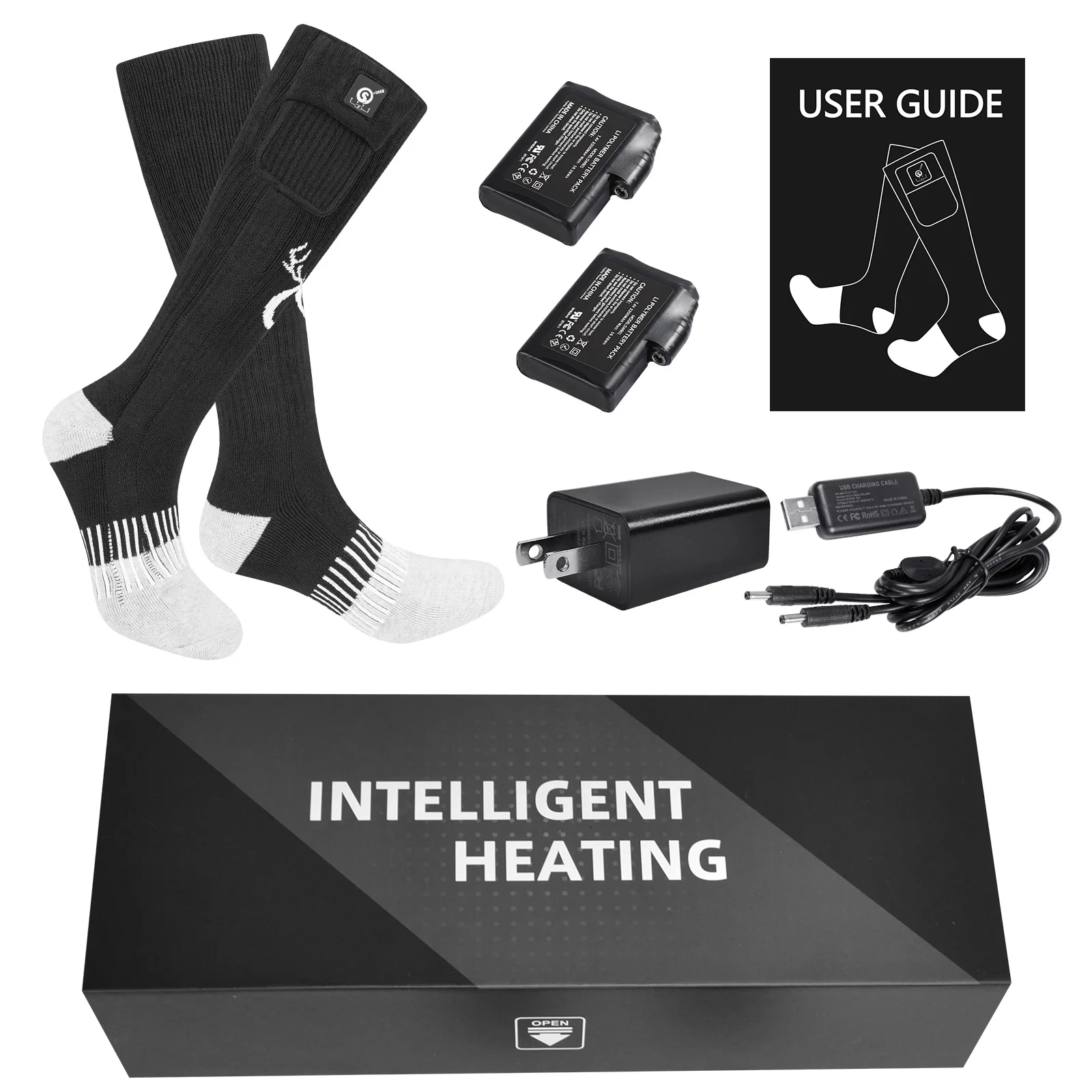 SNOW DEER перезаряжаемые носки с электрическим подогревом для мужчин и женщин зимние