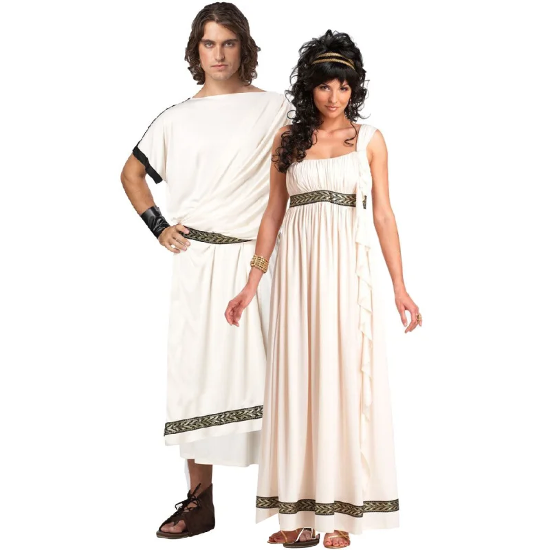 

Ancient Rome Greek Mythology Olympus Zeus Hera Fancy Dress Toga God Goddess Couples Cosplay Carnival Halloween Costume Set