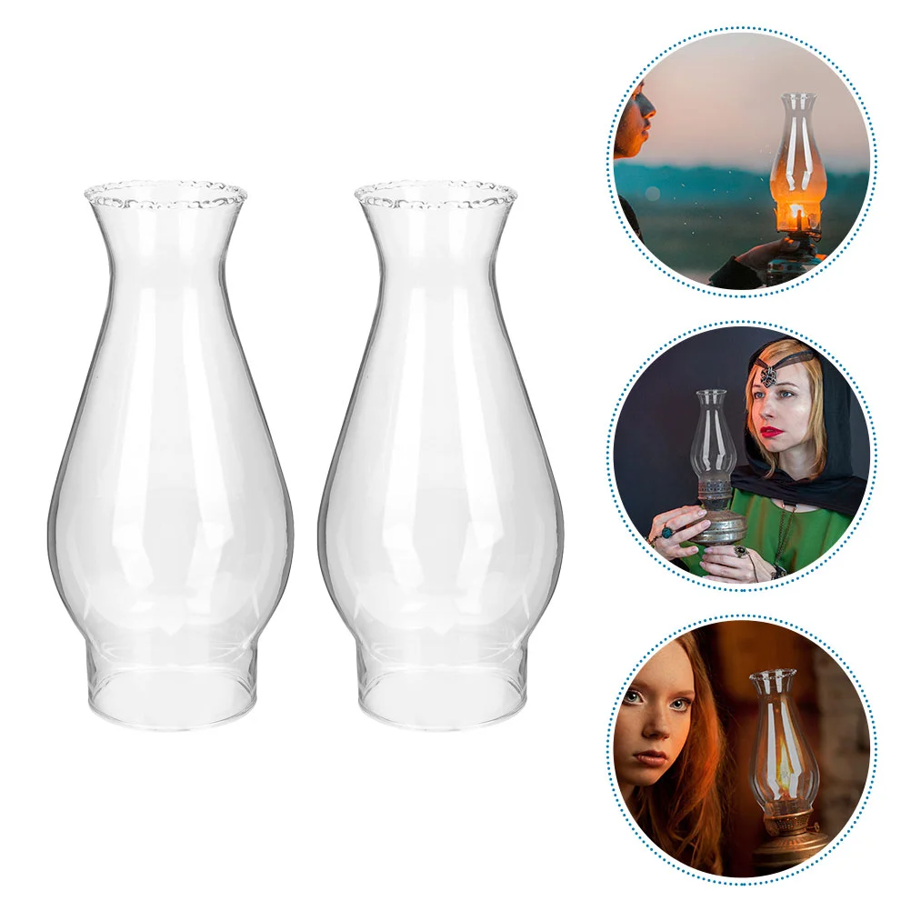 

Lamp Shade Small Oil Chimney Glass Cover Kerosene Parts Replacement Lamps Shades