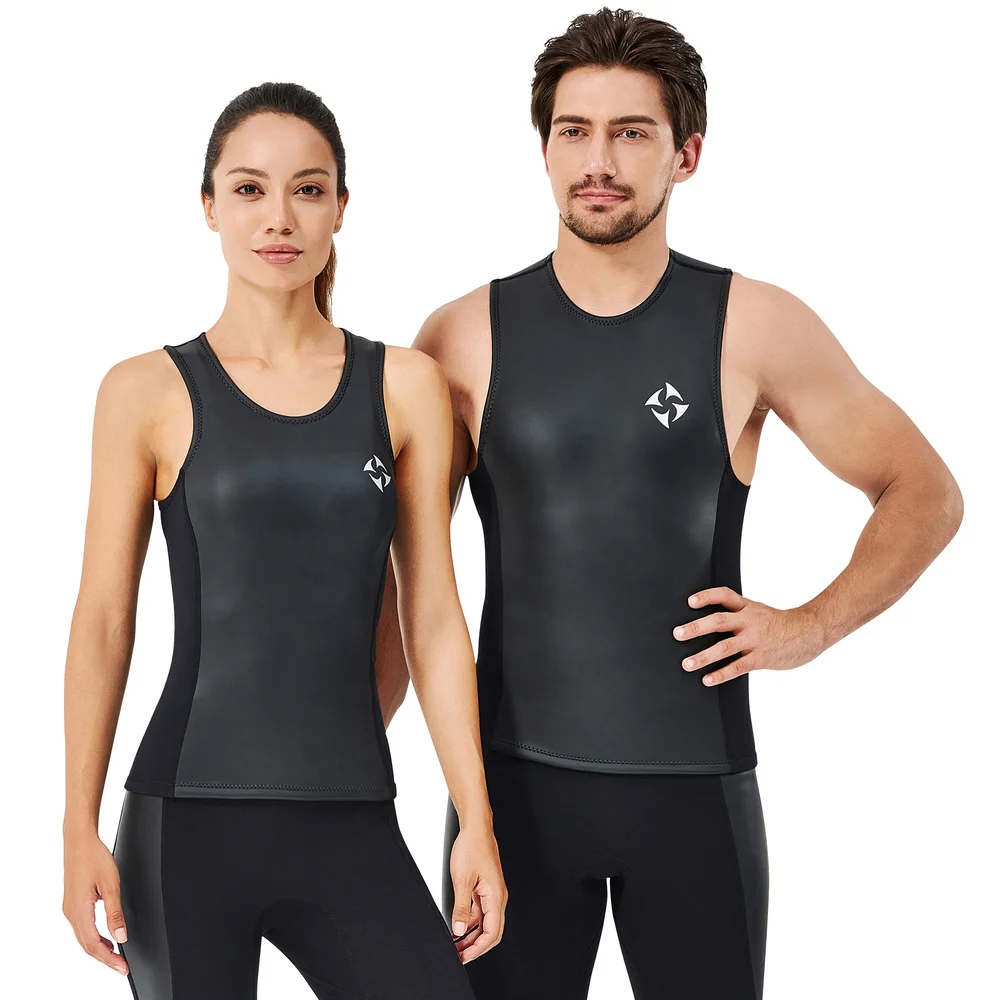 

2mm Neoprene Diving Sleeveless Tank Top Men's Women's Tight Warm Cold Protection Underwater Wetsuit Tank Top for Scuba Surfing