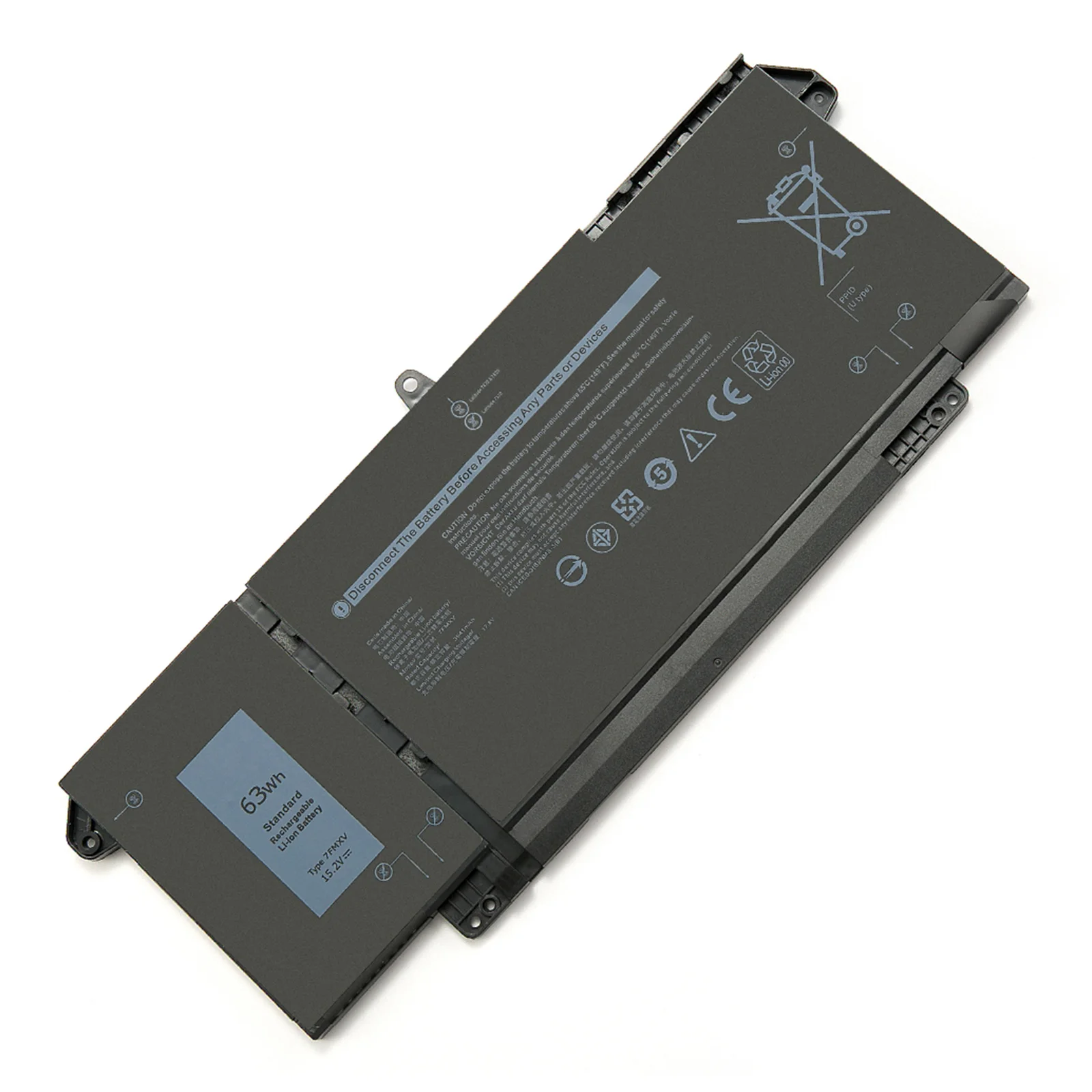 7FMXV 4-элементный аккумулятор для ноутбука 63 Втч Dell Latitude 5320 7320 7420 7520 2-в-1/7320 2-в-1/7420