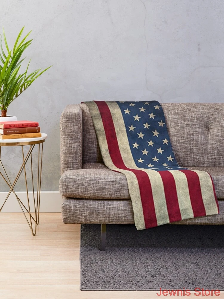 Одеяло с американским флагом флисовое пушистое одеяло s на кровать диван