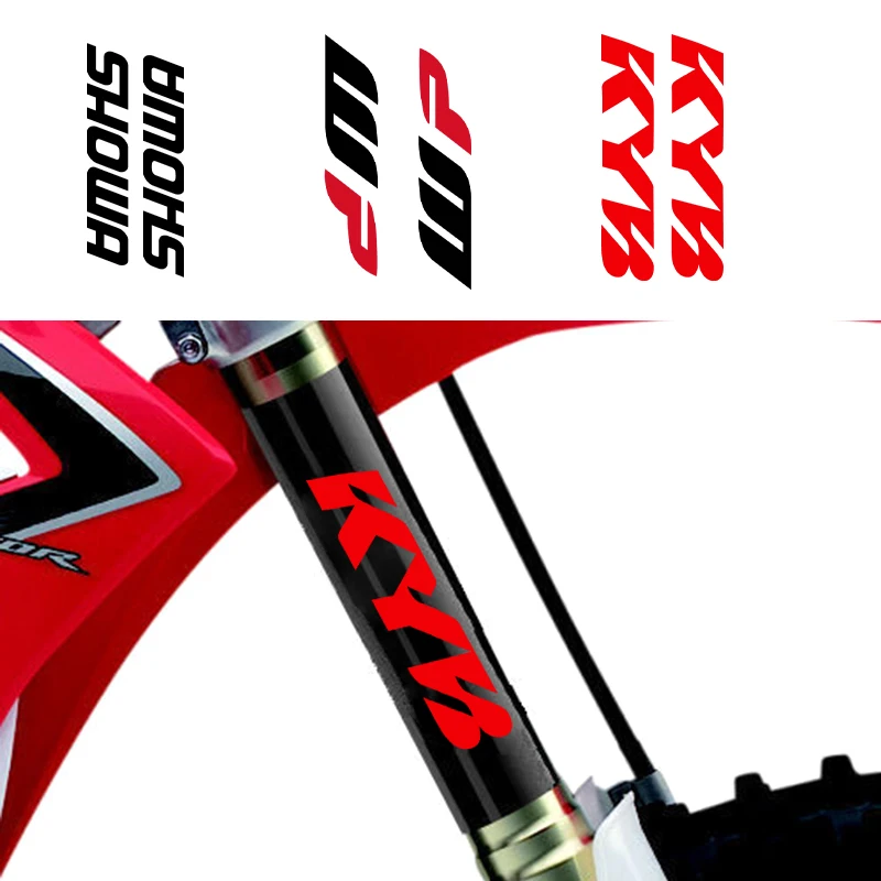 2 шт., виниловые наклейки для мотоцикла Kyb Wp, подвеска Showa, наклейки для Yamaha Honda Suzuki Ktm Kawasaki Benelli Decor