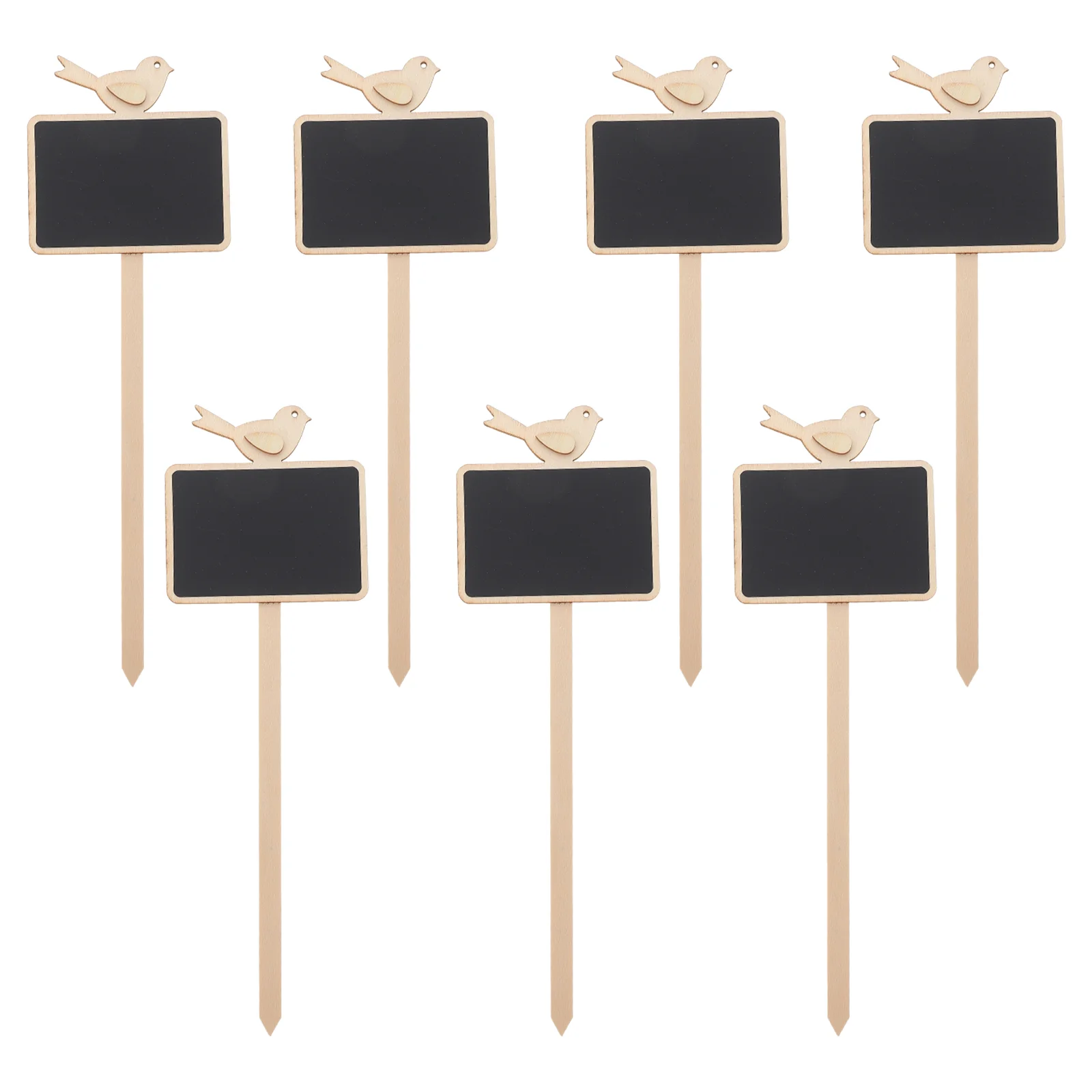 

20 Pcs Bird Flower Chalkboard Cupcake Ornament Chalkboard Picks Label Name Tags Boxwood Garden Stake Tags Blackboard Tags