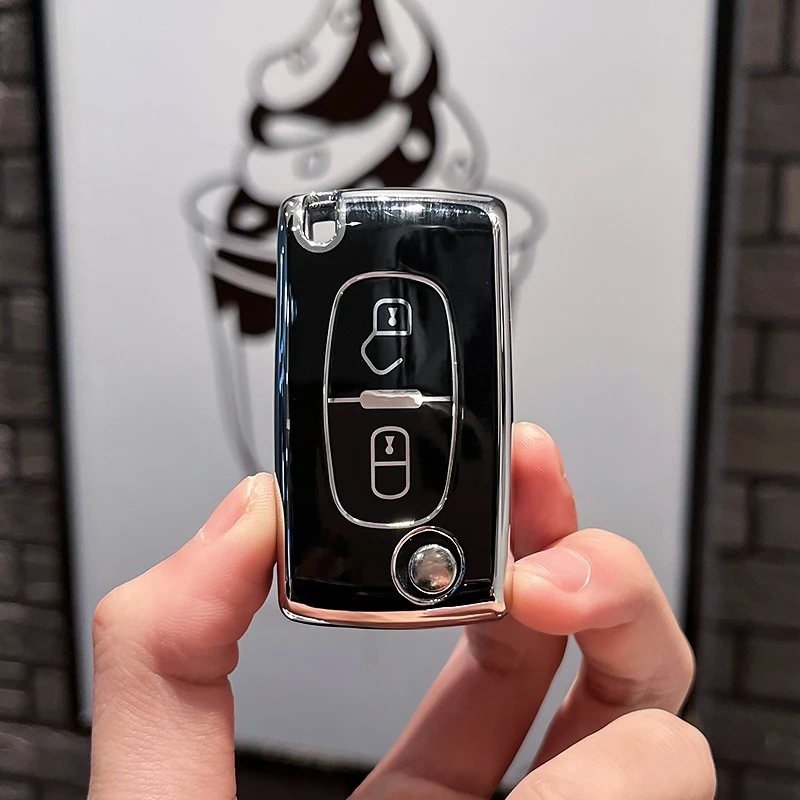 

Чехол из ТПУ для автомобильного ключа, мягкий чехол для Citroen C1 C2 C3 C4 C5 C6 C8 C4L Xsara Picasso PEUGEOT 207 208 206 307 308 407 408 RCZ