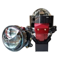 minjie h4 h7 9005 9006 projector light 3 0 inch auto bi led projector lens headlight 45w 6000k 7500lm hid led bulbs