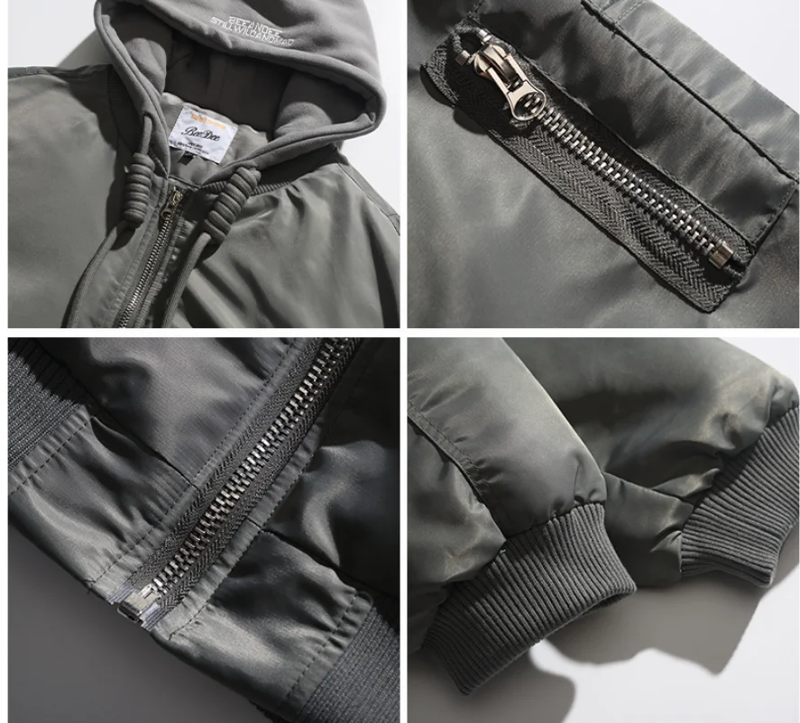 Cotton-padded jacket men's tide brand thickened cotton-padded jacket men's winter hooded jacket padded jacket