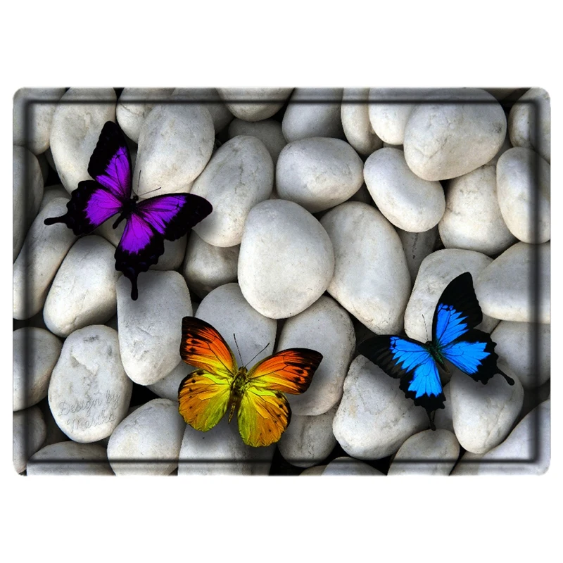 Акция! Модные 3D Красочные бабочки кухня Нескользящие поглощающие воду Коврики