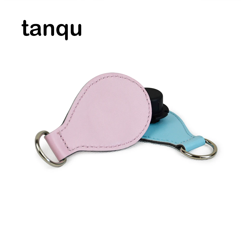 tanqu 1 Pair 2 PC Drop End for Obag Handle Strap PU Leather Shiny Drop Attachment for O bag Handbag Bucket Bag