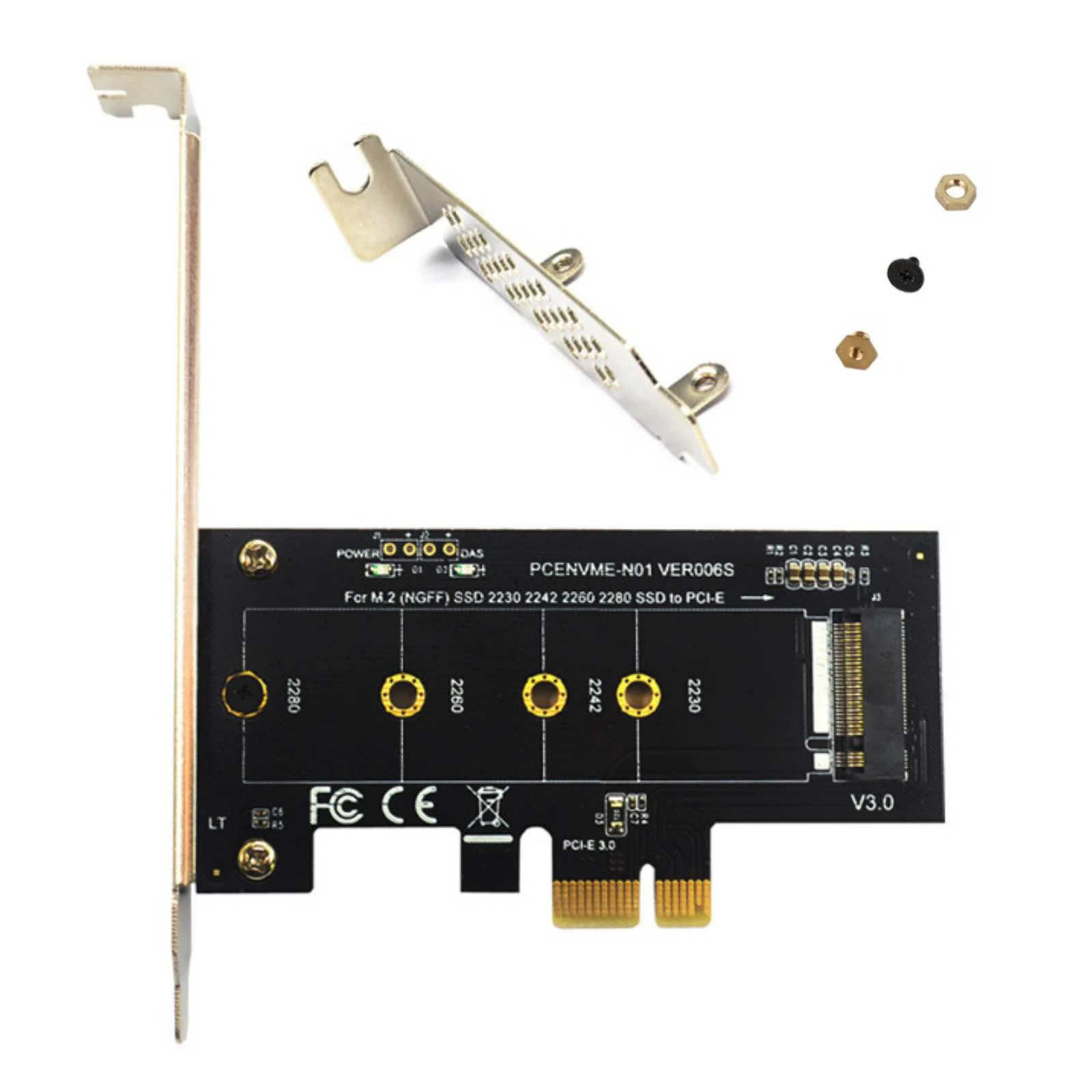 Фото Адаптерная карта PCI-Express 1X для M.2 NGFF для Samsung PM970 980 981 PM961, PCIE 3.0 X1 для NVME SSD M2, поддержка 2230 2242 2260 2280 №5