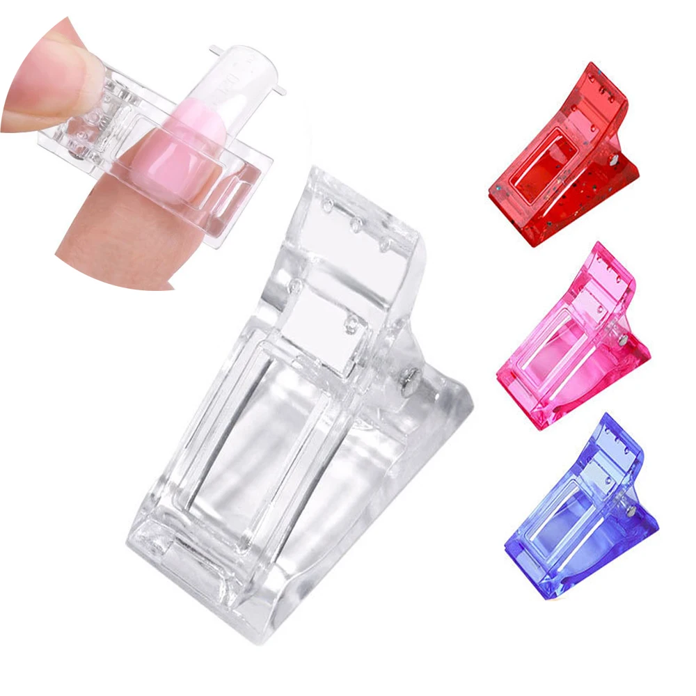 

Nail Tips Clip Crystal Nail Mold Fixing Clip Acrylic Powder Poly Nail Gel for Nail Art Decorations Crystal Manicure Set Kit