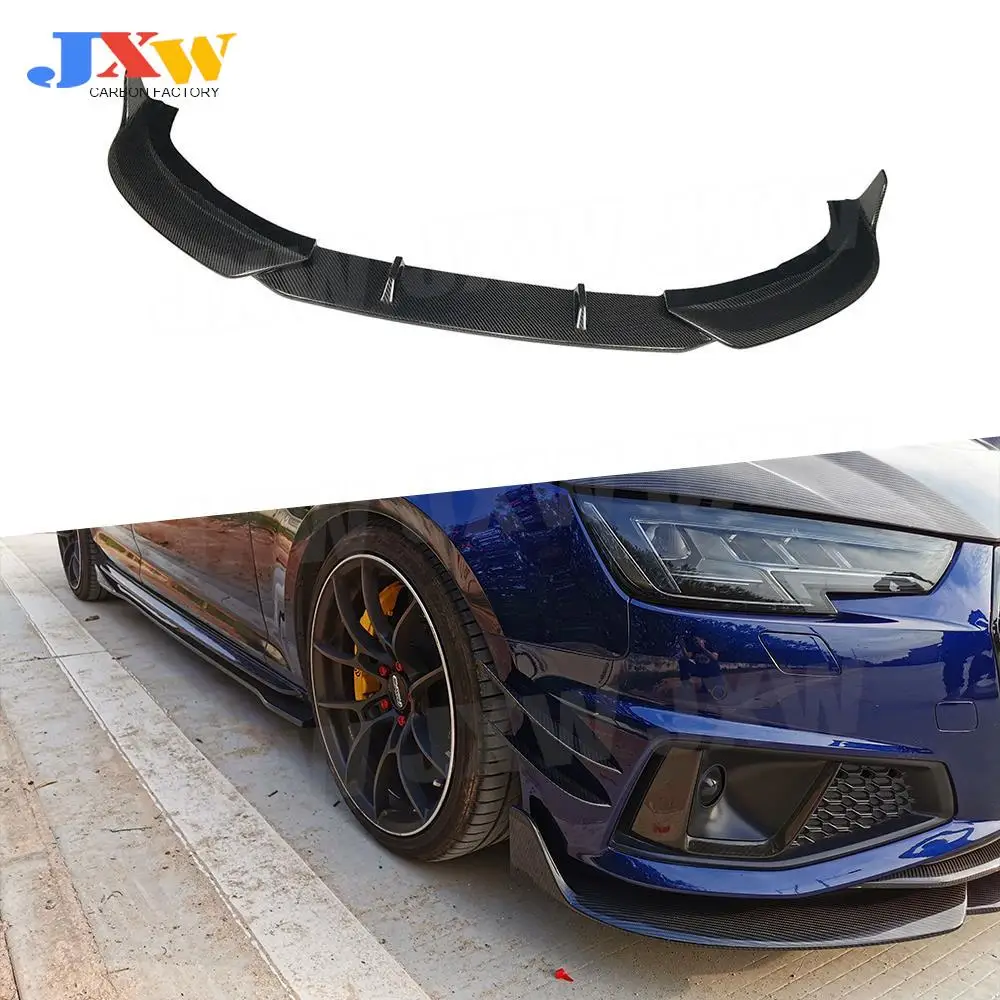 Передний спойлер из сухого углеродного волокна для Audi A4 Sline Sport S4 Sedan B10 2019 2020 FRP