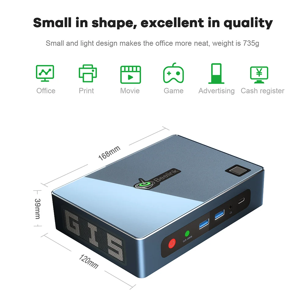 Beelink GTi 11 Windows мини-ПК Intel Core i5 i7 1135G7 16 Гб DDR4 500 SSD BT5.0 WIFI 6 офисный игровой компьютер |