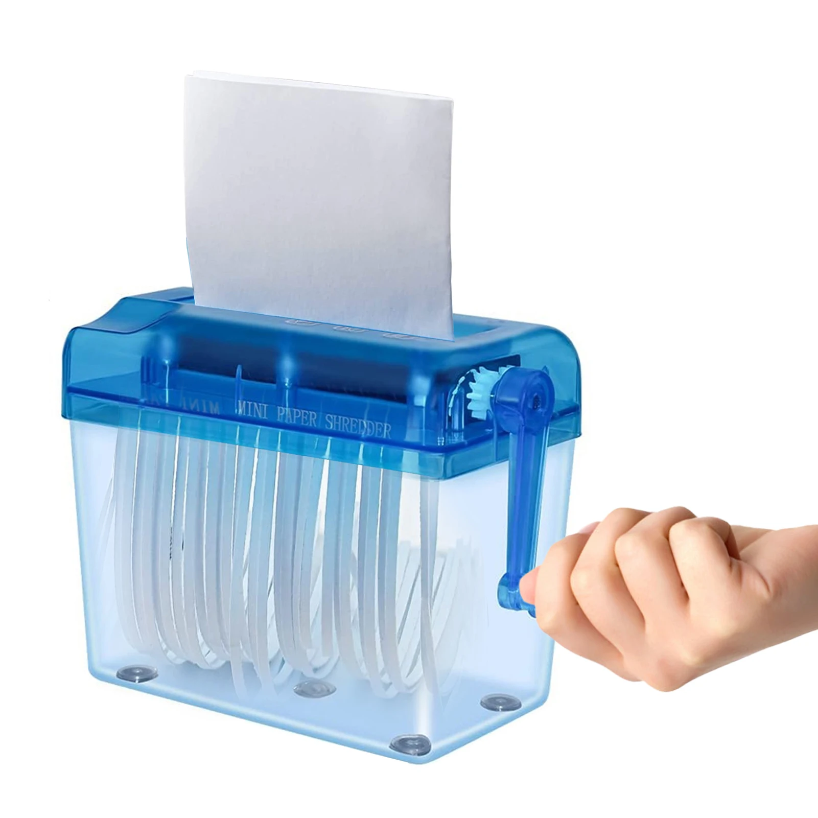 

Hand Crank Shredder Mini Manual Shredder Documents Paper Cutting Tool One Piece Of Folded Letter Size Anti-& Quiet Shredder