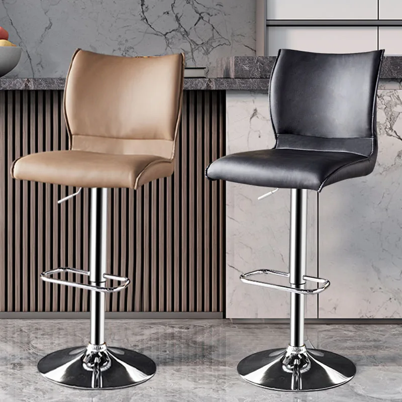 

Swivel Designer Dining Chairs Lounge Leather Soft Dining Room Chairs Backrest Sillas Pegables Kitchen Furniture Set CC50CY