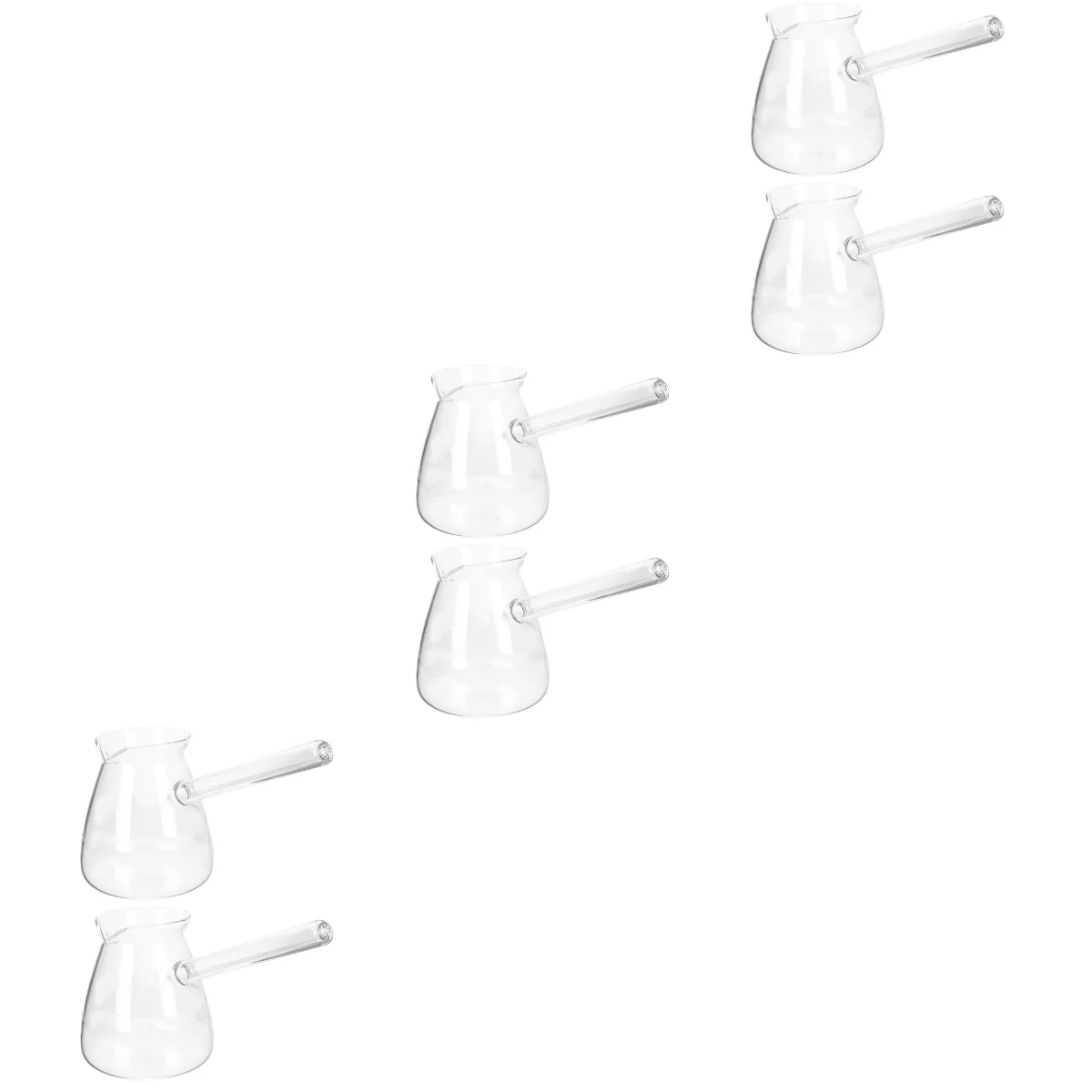

6 Coffee Pot Glass Stovetop Tea Pots Tearoom Side Handle Teapot Kettle