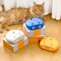 funny smart cat interactive toy teasing cat stick usb charging led with feather automatic cat toy self hi training intelligent
