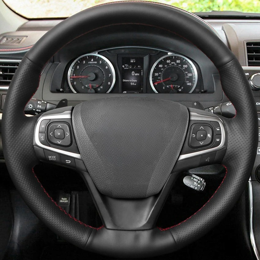 Искусственная кожа черного цвета для Toyota Camry 2015 2016 2017 Avalon 2013 2014
