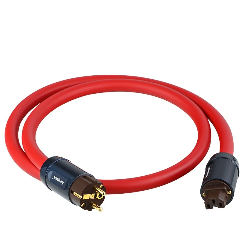 

3 x 9 AWG 4N Core OFC Oxyge Free Copper Power Cable Audiophile Amplifier HiFi Audio Cord US & EU Plug