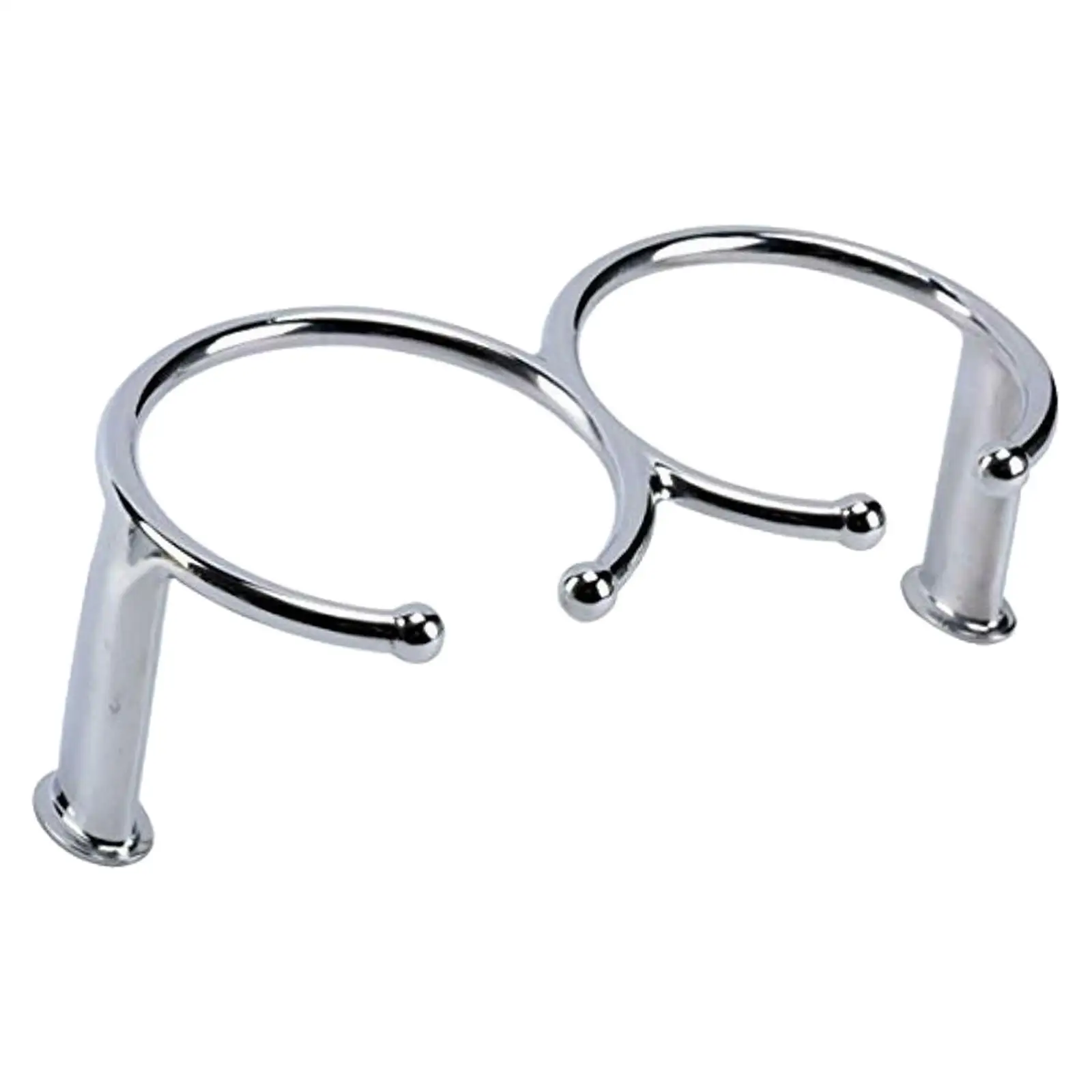 

Double Open Ring Cup Holder Bottles Organizer 316 Stainless Steel Polished Double-Ring Design Fit for Yacht Marine Truck Sofa