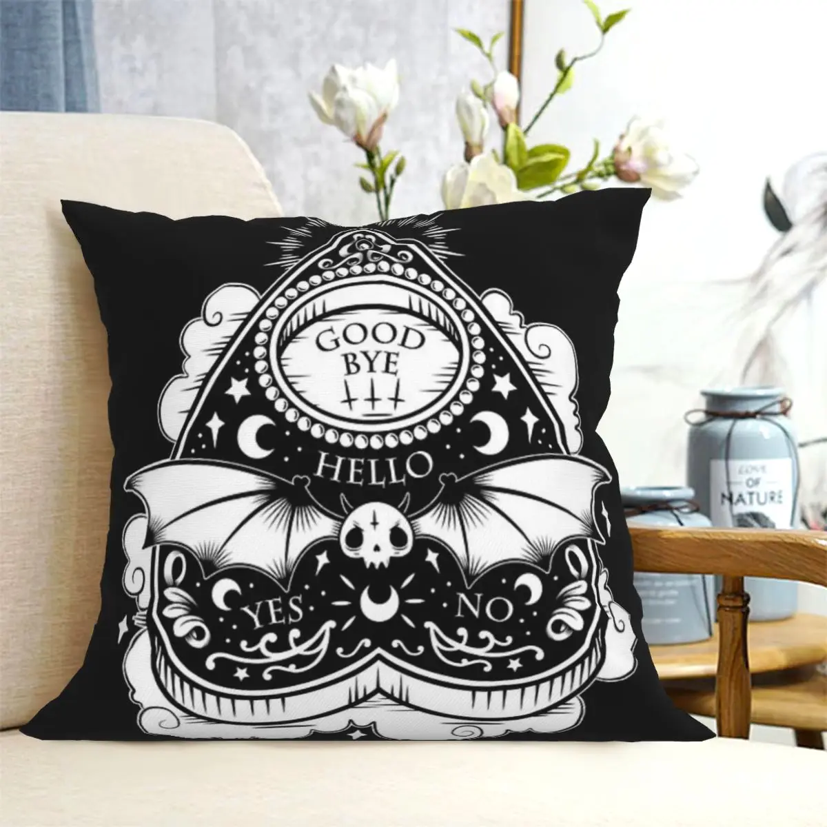 

Ouija Horror Pillowcase Pattern Zipper Decorative Pillowcase Sofa Throw Cover