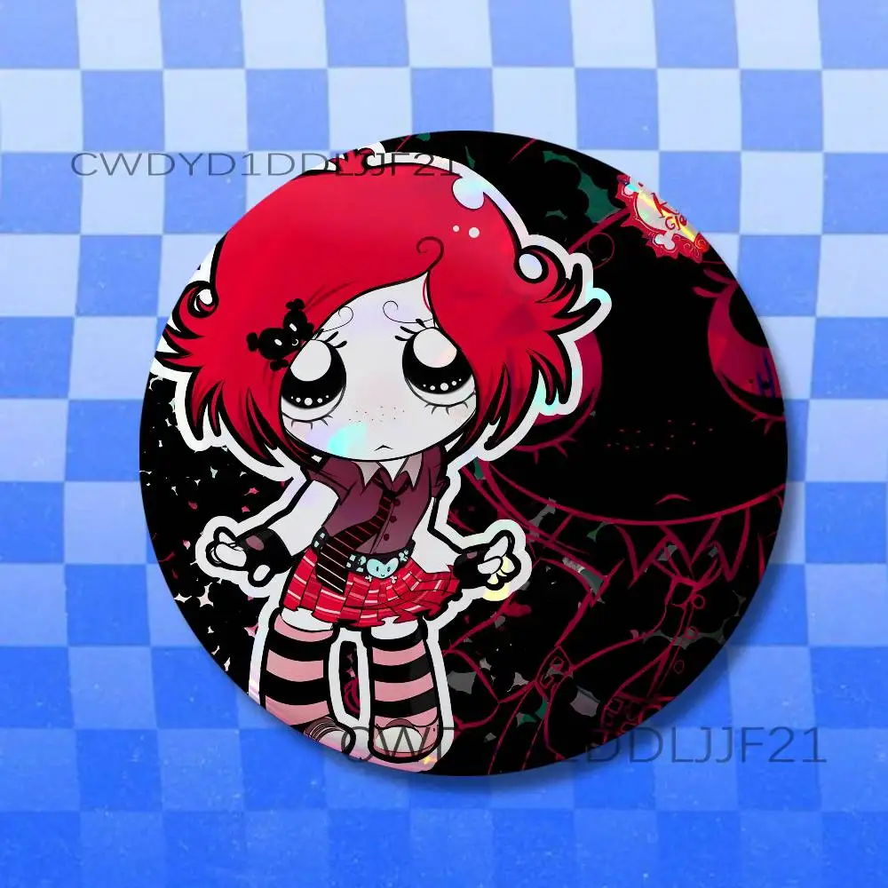 Фото Брошь-значок R-Ruby Gloom в готическом стиле, фигурка, для одежды, рюкзаков, модный милый коллекционный декор для демонстрации №2