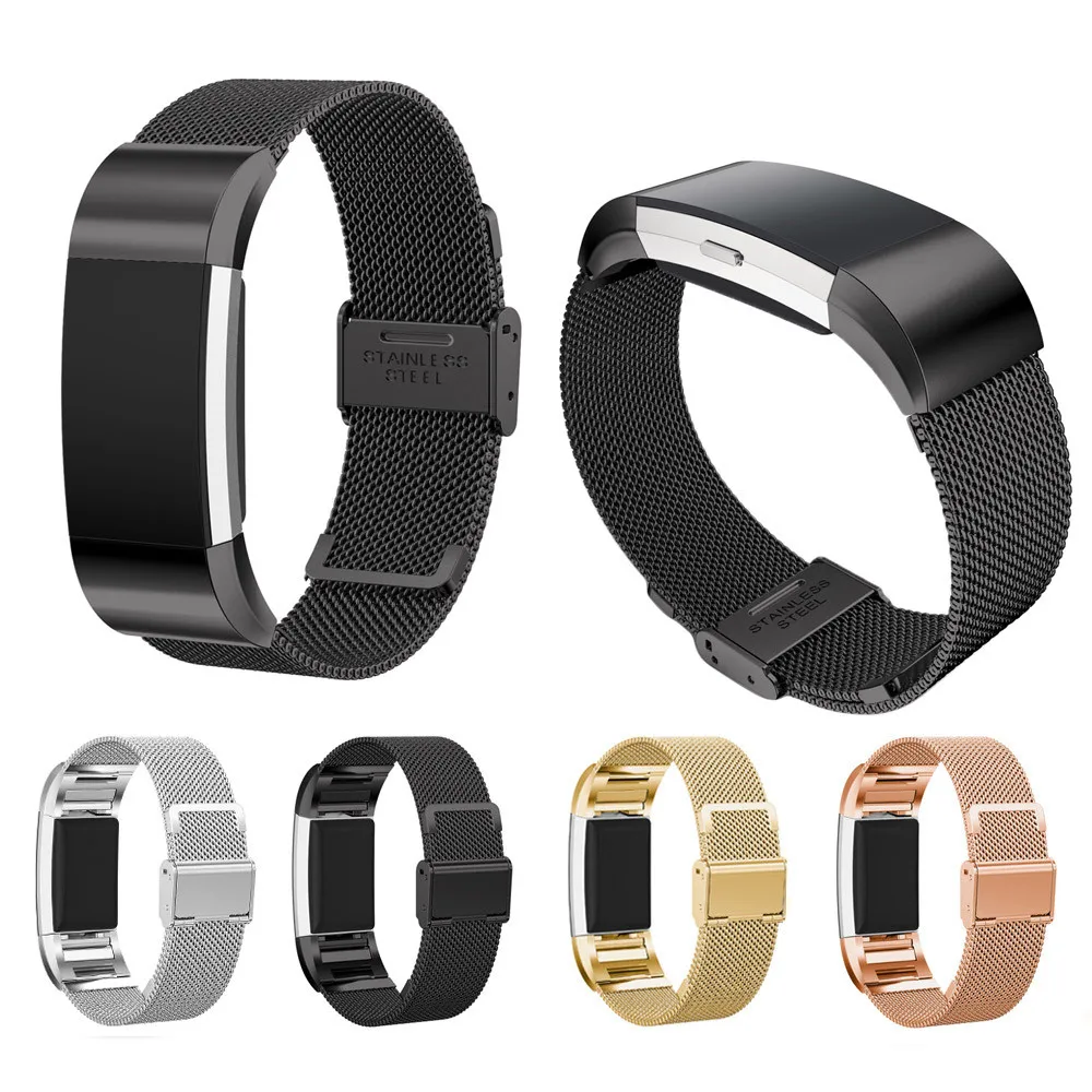 

Magnetic Wristband for Holding Screws Stainless Steel Watch Band Strap Bracelet compitable For FITBIT Charge 2