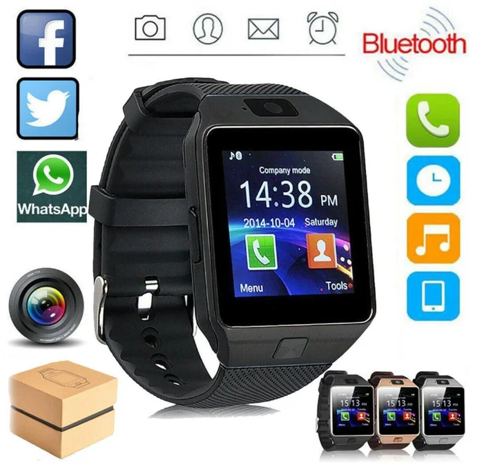 Цифровой браслет Bluetooth DZ09 Q18 Смарт-часы SIM-карта фитнес-трекер Relogio Relojes с камерой IOS