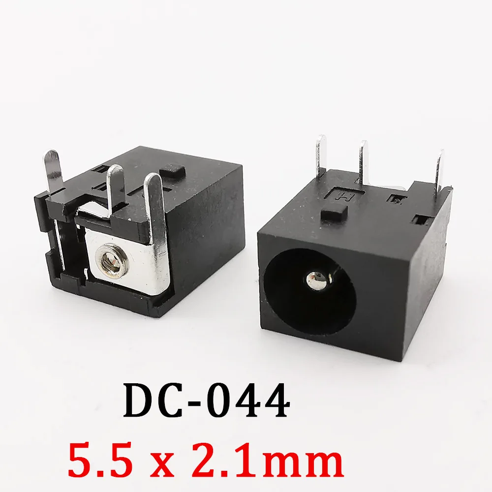 

10 шт. 5,5*2,1 мм DC044 DC Power PCB Панель Крепления гнездовые разъемы X мм DC-044 3Pin DC Supply Jack переходник интерфейса